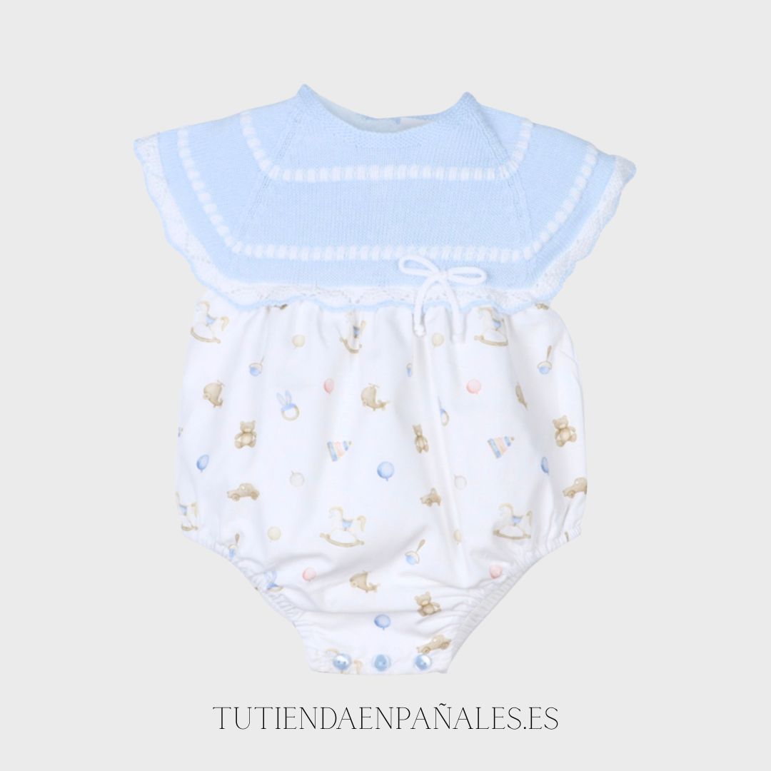 Pelele cuerpo punto JUGUETES celeste - Imagen 3