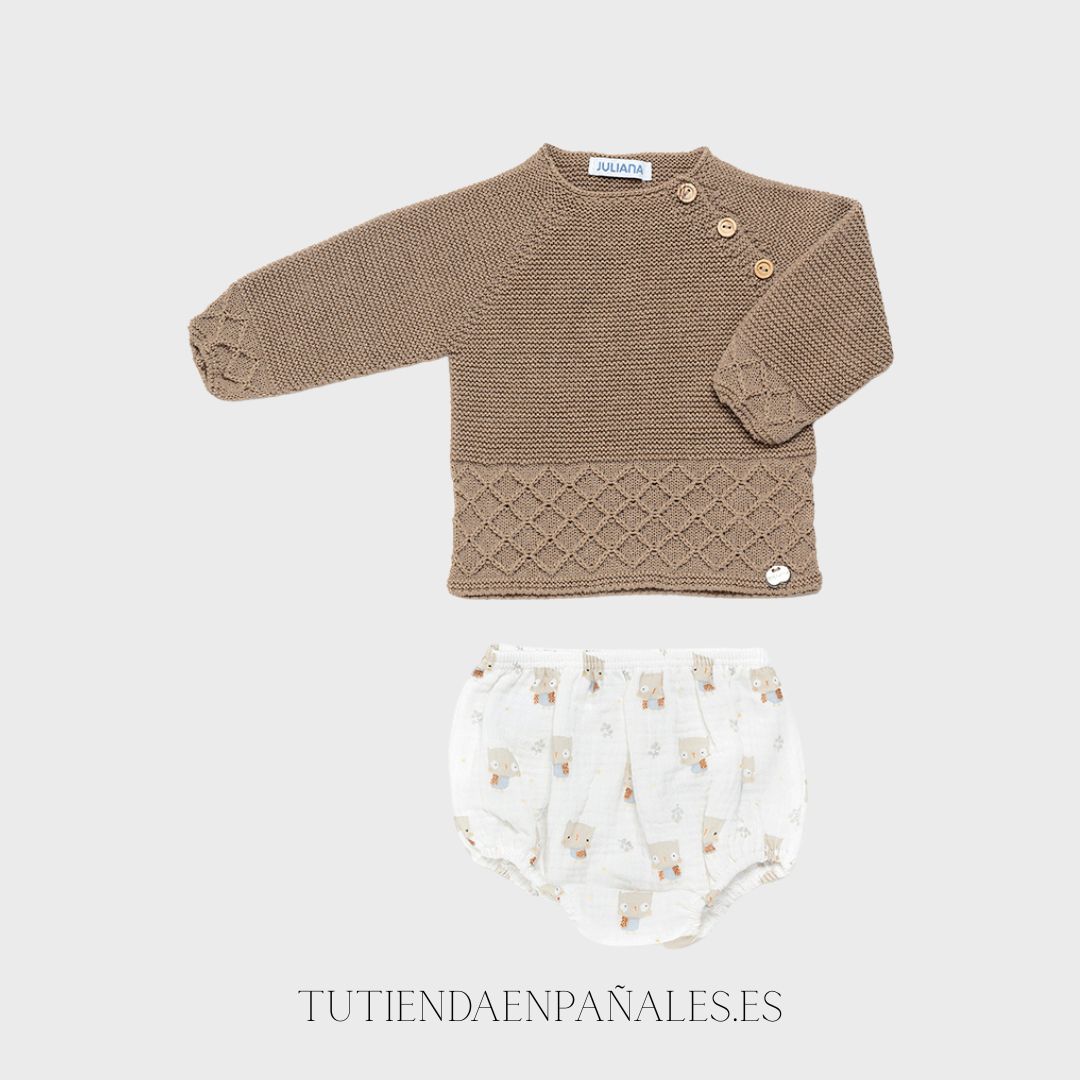 Conjunto lana 2 piezas braga Juliana BUHO ARANES