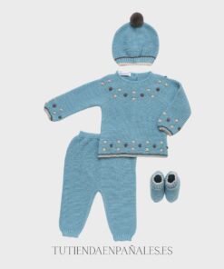 Conjunto lana 4 piezas Juliana BODOQUES COLORES con botas