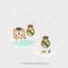 Pack 2 BABEROS REDONDOS rizo plastificado oficial Real Madrid