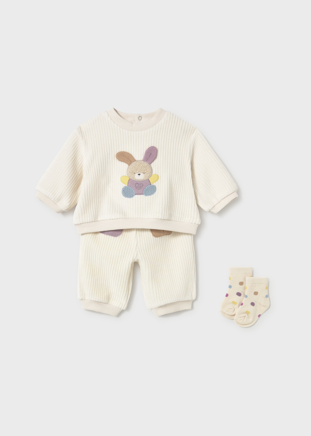 Conjunto chandal con calcetines Mayoral CONEJITO PELUCHE