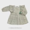 Vestido VOLANTE FLORES LAZO POMPONES Juliana