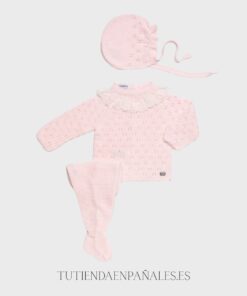 Conjunto lana 3 piezas Juliana CALADO PUNTILLA