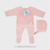 Conjunto de lana 3 piezas modelo ROMBOS CALADOS