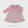 Vestido cuerpo punto lana Juliana CUADRITOS FLORES