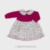 Vestido cuerpo punto lana Juliana CUELLO VOLANTES FLORES