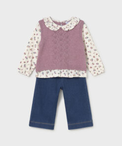 Conjunto pantalón chaleco unido Mayoral VIOLETA