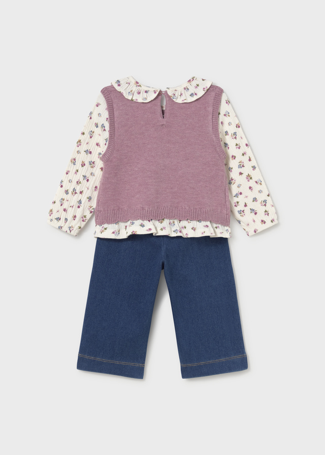 Conjunto pantalón chaleco unido Mayoral VIOLETA - Imagen 4
