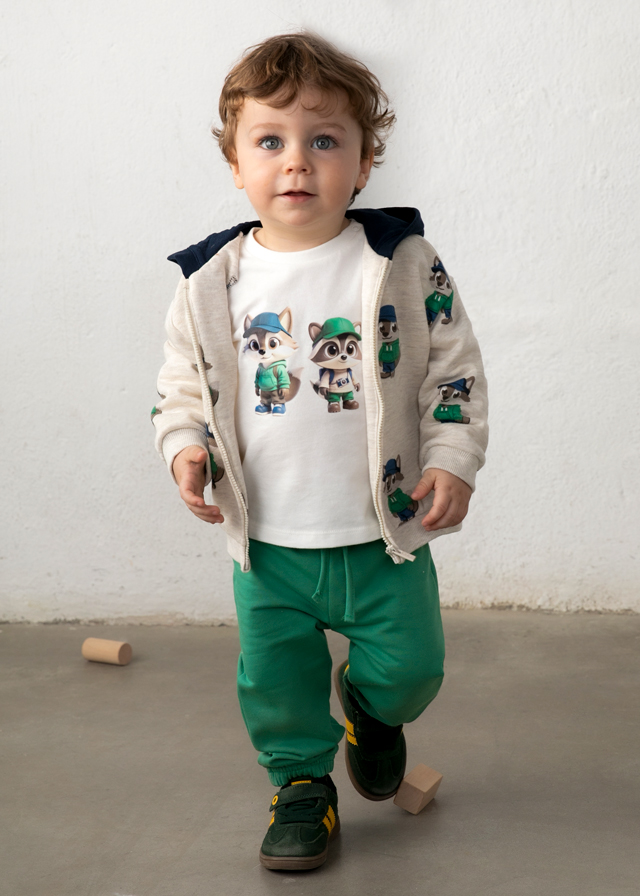 Chandal 3 piezas algodón Mayoral ZORRITO GORRA verde