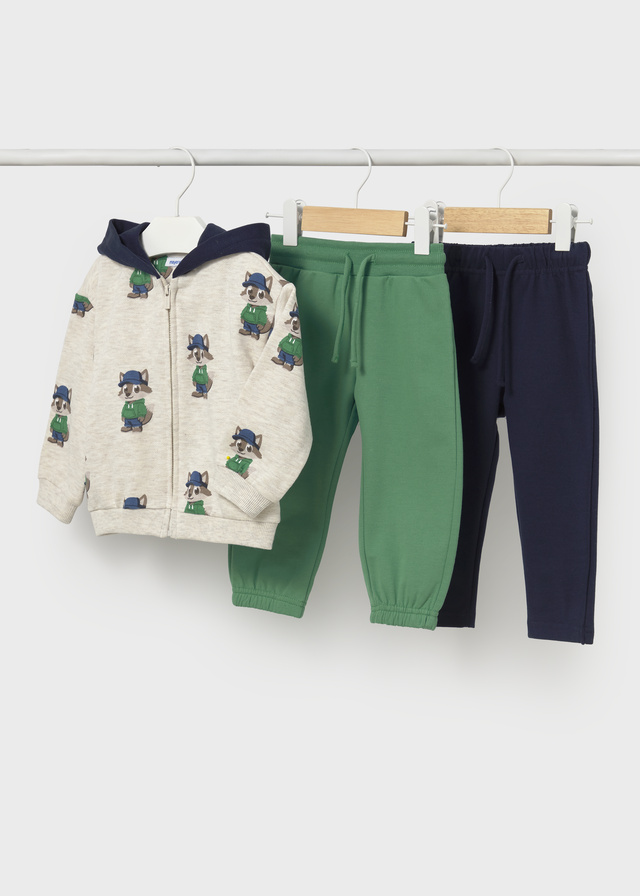 Chandal 3 piezas algodón Mayoral ZORRITO GORRA verde - Imagen 5