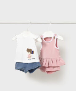 Conjunto 2 piezas algodón Mayoral NIÑA COLETAS rosa