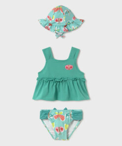 Conjunto de baño 3 piezas con gorro Mayoral MARIPOSAS