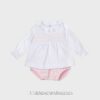 Conjunto pololo 2 piezas micropana NIDO DE ABEJA rosa