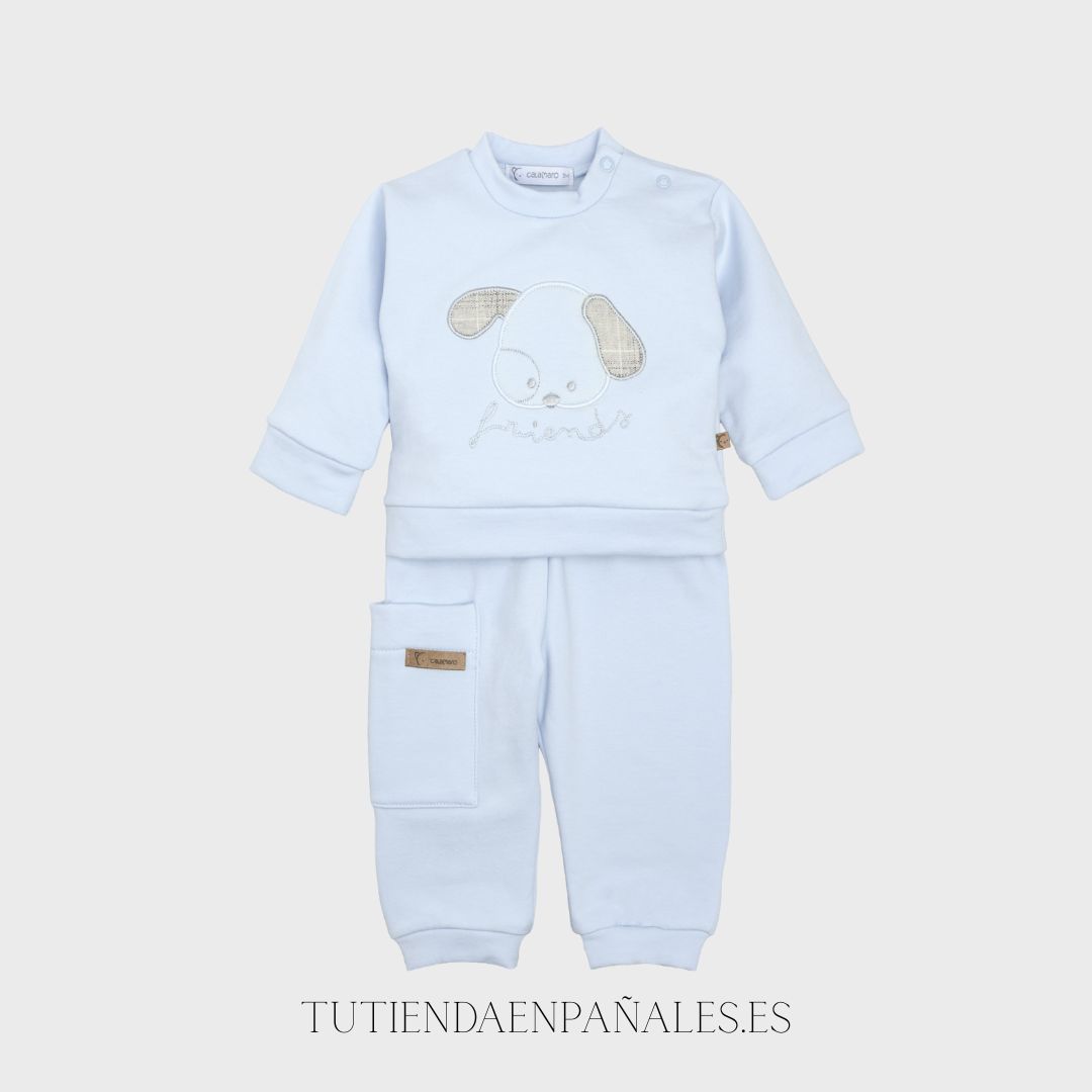 Chandal 2 piezas PERRITO FRIENDS celeste