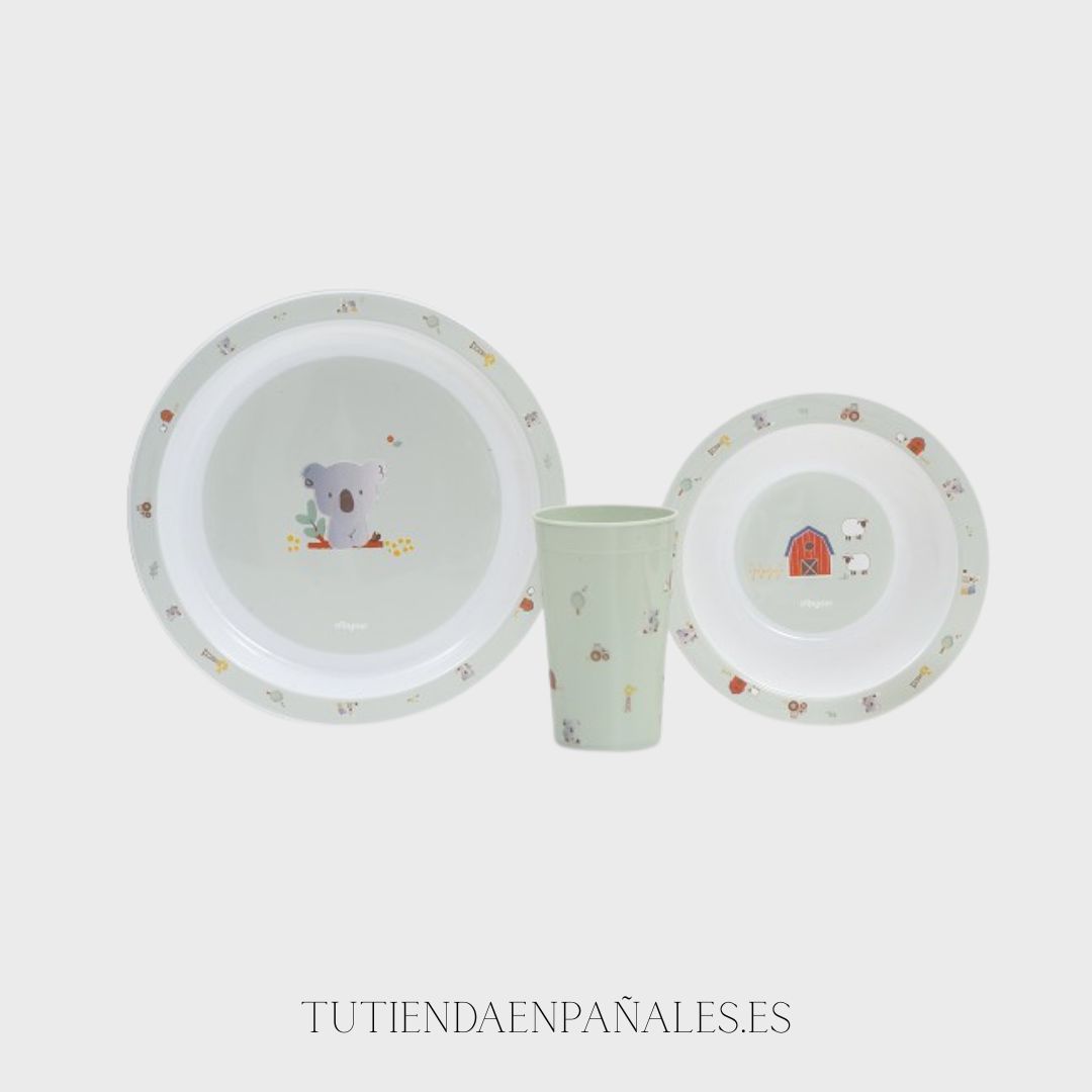 SET VAJILLA 3 PIEZAS modelo granja