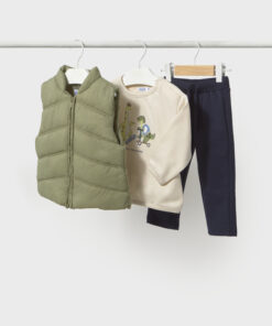Conjunto chaleco Mayoral DINO PATINETE verde