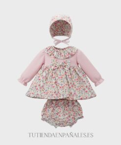 Jesusín con braga y capota reborn LAZO FLORES rosa